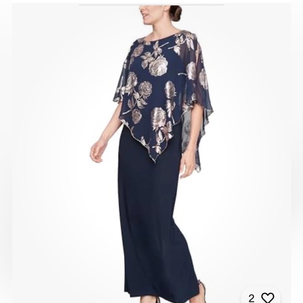 SLNY Women's Elegant Navy Maxi Skirt